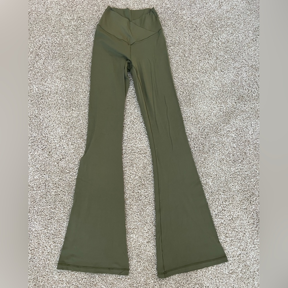 Aerie crossover yoga pants size small olive green